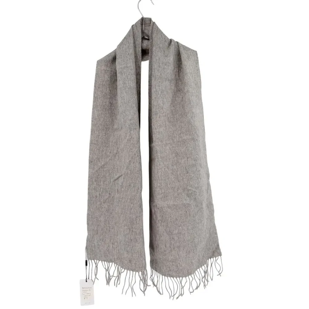 REISS Ashton Lambswool Cashmere Blend Scarf NEW Soft Grey Gray $95